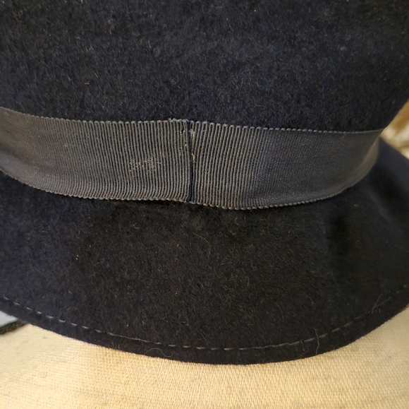 ZephyrVintage 60\'s Blue Wool Felt Cloche Scarf Hat Union Made USA #P166892 main image 8